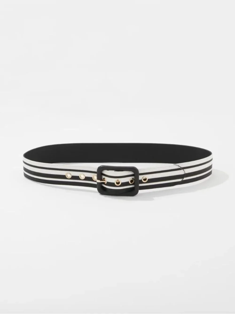 NWT White House Black Market Striped Black & White Belt